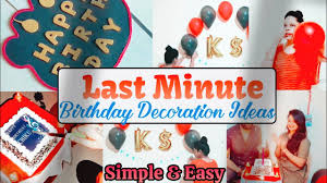 simple birthday decoration ideas during