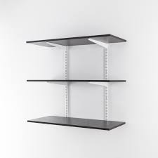 Twin Slot White Wall Mounted Shelving