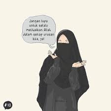 Lagu baper,lagu islami,shalawat terbaru song : Concept 12 Gambar Kartun Muslimah Bercadar Hitam Viral