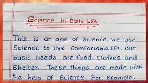 science in daily life essay on
