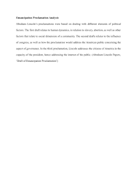 essay about the emancipation proclamation issued by president essay