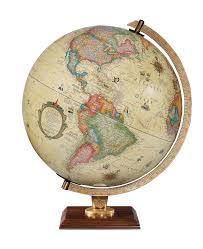 antique ocean illuminated world globe