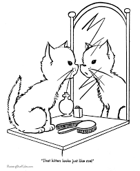 Kids, especially little girls love coloring pages of kittens. Kitten Pictures To Print Coloring Home