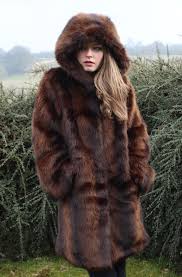 Mink Faux Fur Hooded Coat Autumn Winter