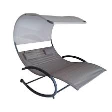 Vivere Double Chaise Grey Steel Sienna