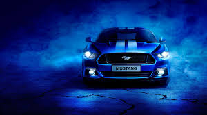 majestic blue ford mustang