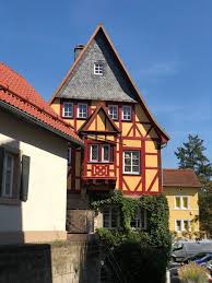 german house in town free stock photo