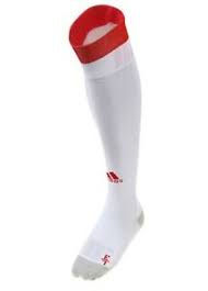Details About Adidas Men Pro Soccer Stocking Pairs Socks White Red Football Knee Sock Bs2874