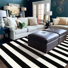 black and white striped area rug 5 x 7