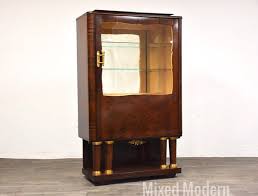 Art Deco Macassar Display Cabinet By