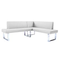 Gojane White Dining Bench With Back