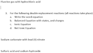 fluorine gas with hydrochloric acid