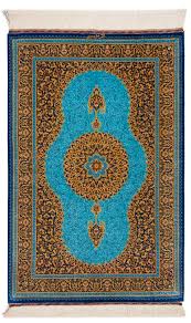 qom silk mousavi persian rug blue 92 x