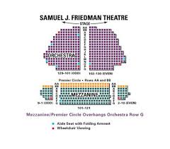 Samuel J Friedman Theatre Seat Chart