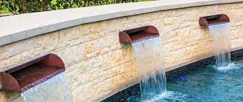 Copper Scuppers Pool Water Feature
