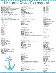Free Printable Caribbean Cruise Packing List Packing List