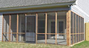 Screened In Porch On Concrete