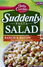 Amazon Com Betty Crocker Suddenly Pasta Salad Pasta Dinner Kit Ranch Bacon 7 5 Oz Packaged Pasta Salad Kits Grocery Gourmet Food
