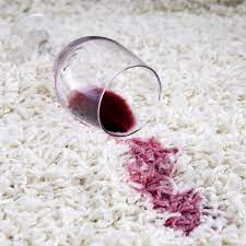 red wine spill on carpet