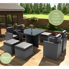 8 Seater Rattan Garden Cube Set The