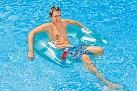 float inflatable pool lounger chair
