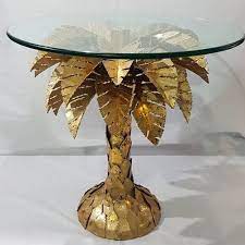 Iron Palm Tree Side Table Size H 59 X