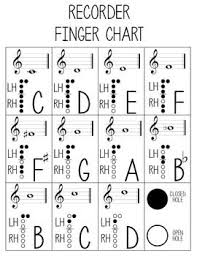 Free Black White Recorder Fingering Charts Recorders Rule