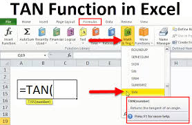 Tan Function In Excel