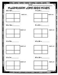 Definition of area model multiplication explained with real life illustrated examples. Area Model Multiplication Worksheets 3 Nbt 2 And 4 Nbt 5 By Monica Abarca