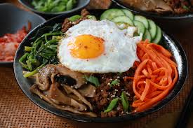 beef bibimbap korean rice bowl dish