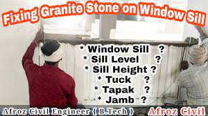 how to install granite stone on window