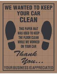 disposible paper floor mats for car at