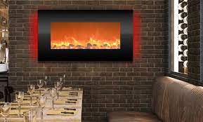 Off On Electric Fireplace Wall Moun