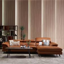 korus full leather l shape sofa with