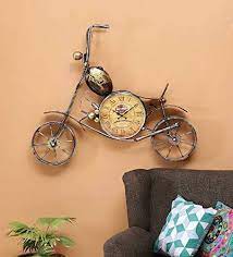 clock bike wall decor artifact