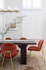 Whatever your armchair needs are, we have many to choose from to add a lot of style and comfort to your home. Modern White Dining Room With Red Upholstered Dining Chairs And Gold Accents Hgtv