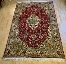 middle eastern rug in wool and silk