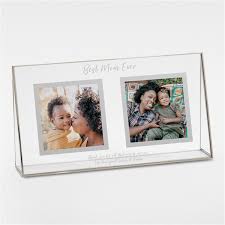 engraved double photo gl frame for mom