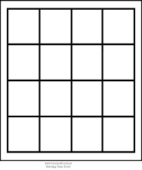 Blank Bingo Cards Word Document Template Free Templates Memory Card