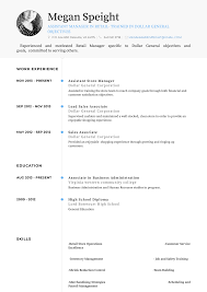 Assistant Store Manager Resume Samples 1 Resource For