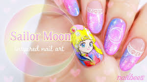 sailor moon inspired nail art