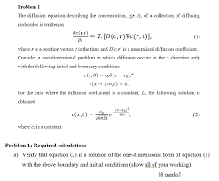 Problem 1 The Diffusion Equation