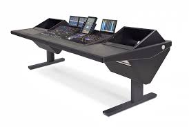 The nucleus 2 takes the company's base producer desk and adds a keyboard tray and second tier. Argosy Desks Workstations Consoles Homepage