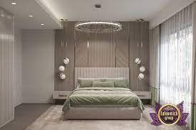 luxury bedroom in pastel green theme