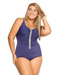 Delimira Womens Built In Cup Plus Size Swimsuits One Piece