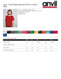 Anvil T Shirt Color Chart Rldm