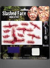 zombie slashed face makeup