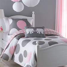 girls pink and grey bedding