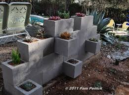 Cinder block ( concrete block ) is a material that is easy to use in the garden. Make A Cinderblock Wall Planter Digging