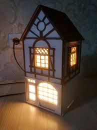 House Shaped Night Light Lamp Laser Cut Cnc Plans Dxf File Free Download 3axis Co